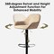 Set of 1/2/3/4 Mid-Century Modern Leatherette Gaslift Adjustable Swivel Bar Stools